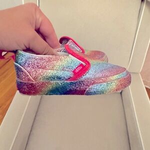 Rainbow sparkle toddler VANS!